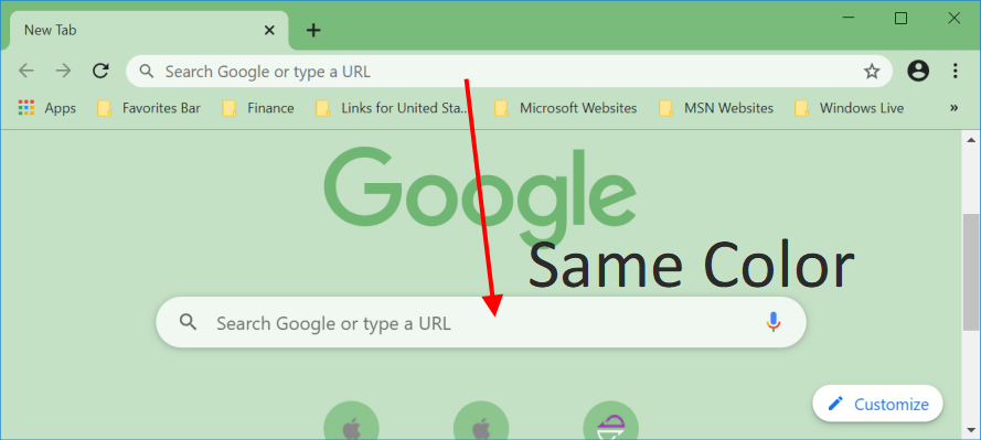 在新标签页中更改搜索框颜色