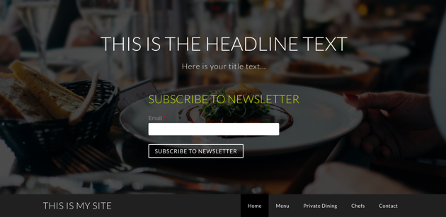 在标题上发布的 Weebly 站点自定义元素