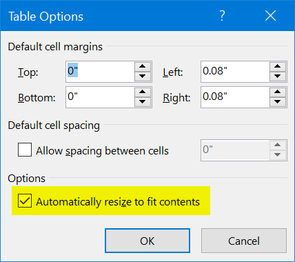 禁用自动调整大小