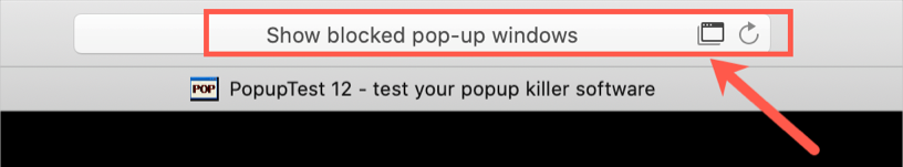 在 Safari 中测试弹出框