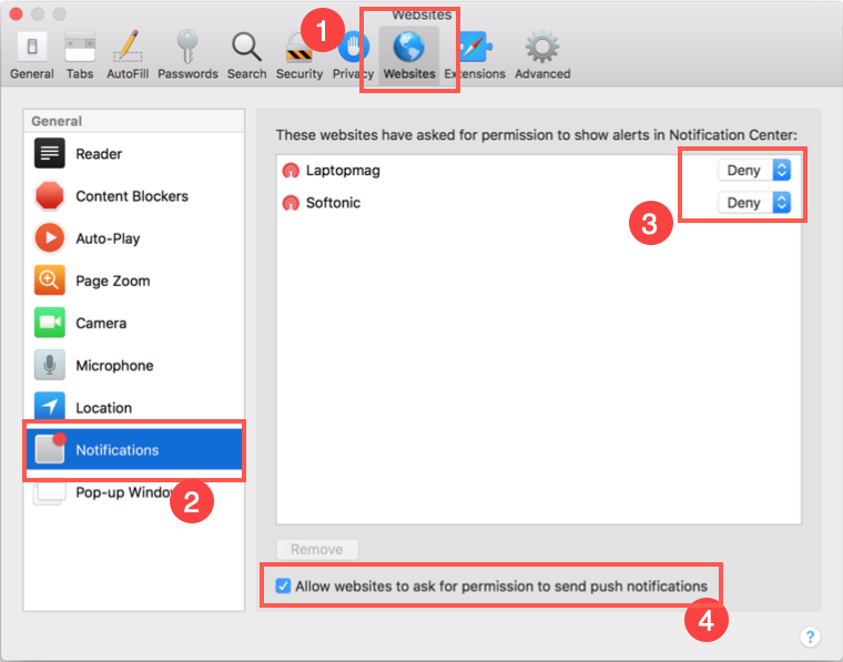 在 Safari 中管理通知