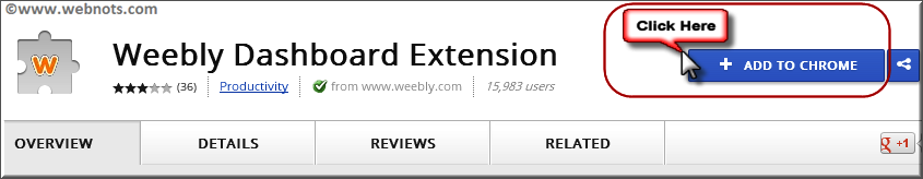 Weebly 仪表板扩展