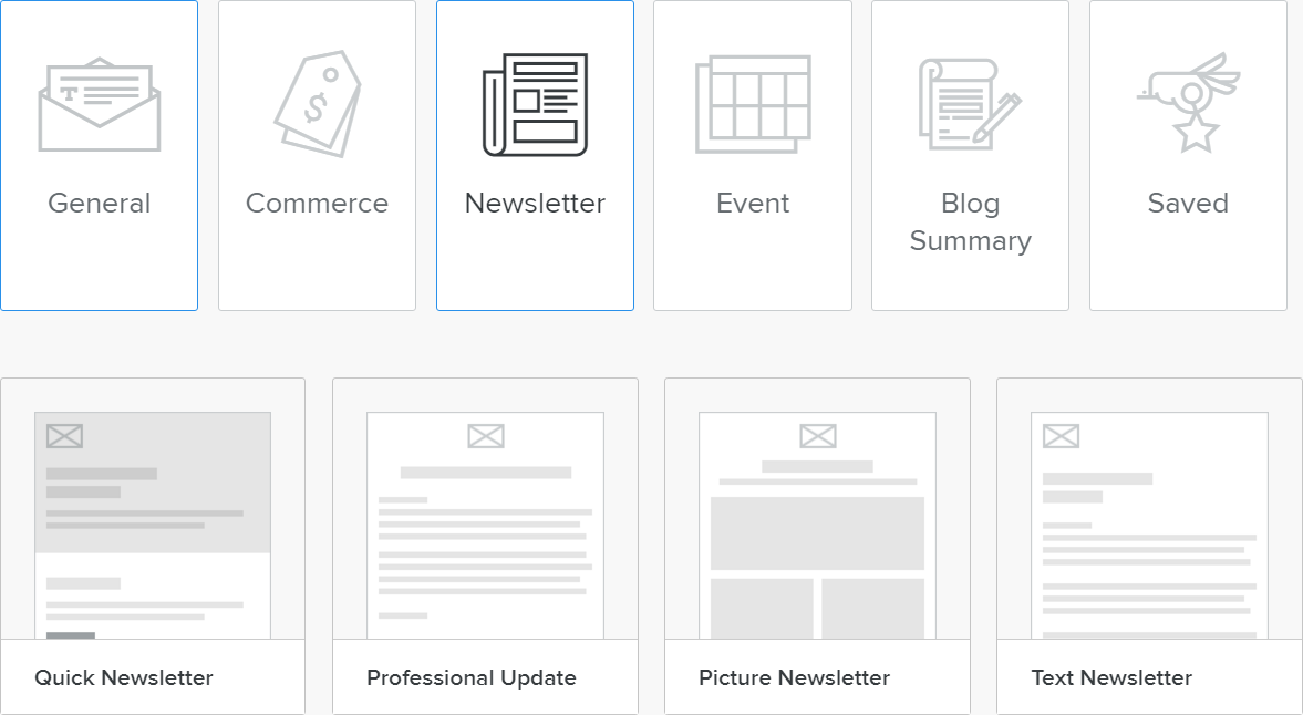 为电子邮件活动选择模板