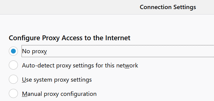在 Firefox 中删除代理