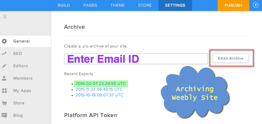 归档 Weebly 网站