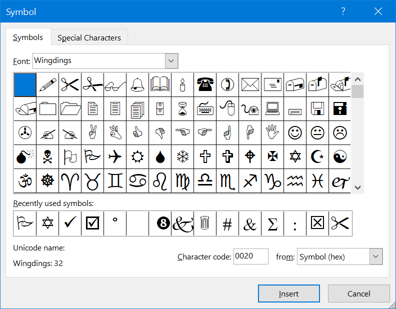 在 Excel 中使用符号实用程序