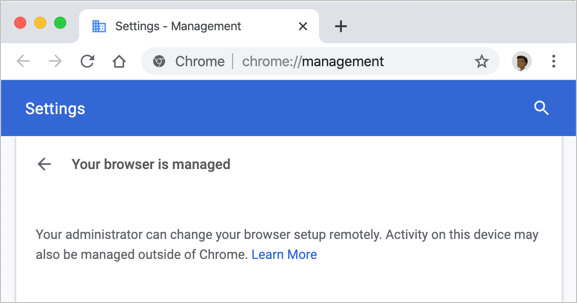 Chrome 管理页面