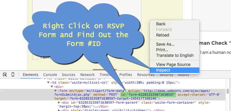 在 Weebly 中查找 RSVP 表单#ID