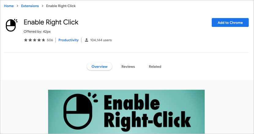 启用右键单击 Chrome 扩展程序
