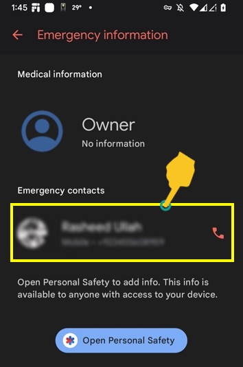 从 Android 锁定屏幕呼叫紧急联系人