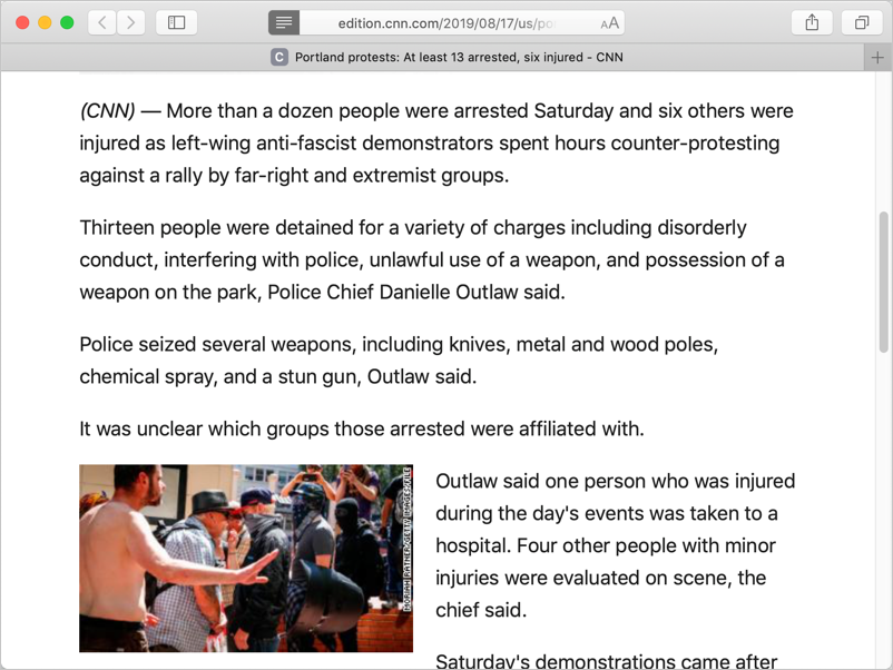 Mac 中的 Safari 阅读器视图
