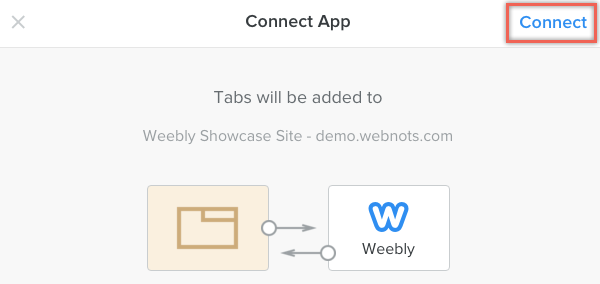 在 Weebly 站点中连接标签应用程序