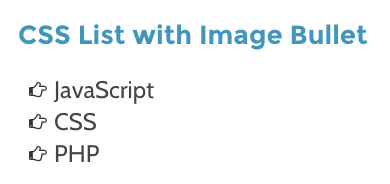 使用 CSS 列出带有图像的项目