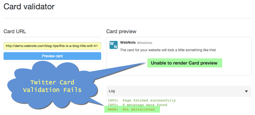 Weebly 文章的 Twitter 卡验证