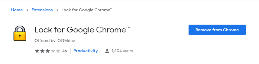 安装 Lock 4 Chrome