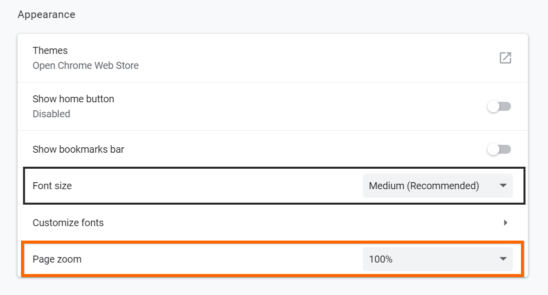 设置页面缩放级别