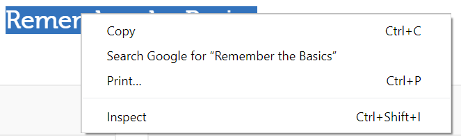高亮文本的 Windows 上下文菜单