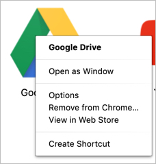 右键单击 Mac Chrome 应用程序