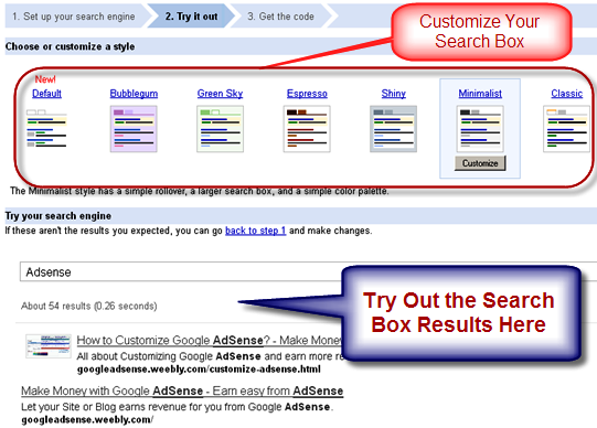 自定义您的搜索框