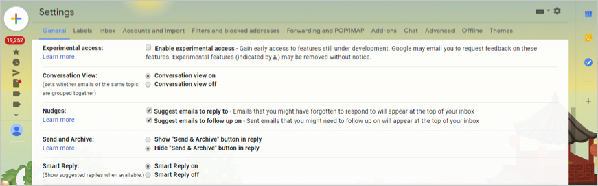 轻推、发送和存档、智能回复
