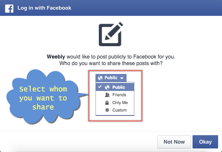 选择您想分享帖子的人