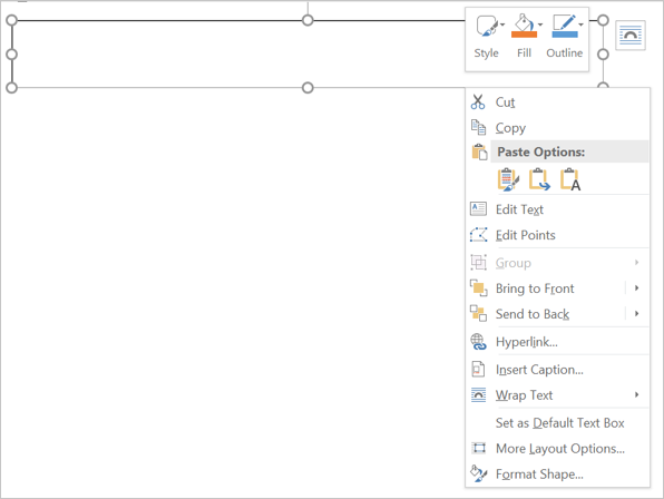 文本框上的上下文菜单