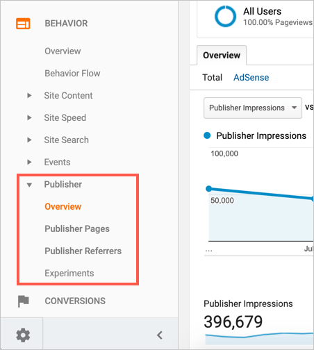 在 Analytics 中查看 AdSense 报告