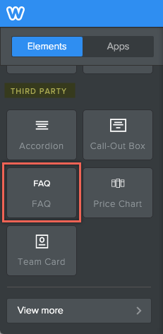将连接的应用程序视为元素