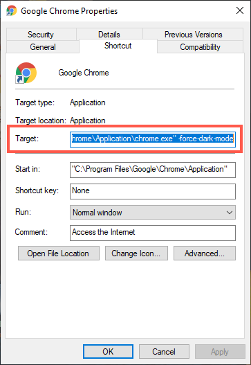 Chrome Windows 中的强制暗模式
