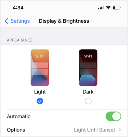 在 Chrome iPhone 中启用暗模式