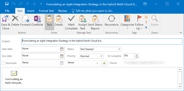 将电子邮件转换为任务