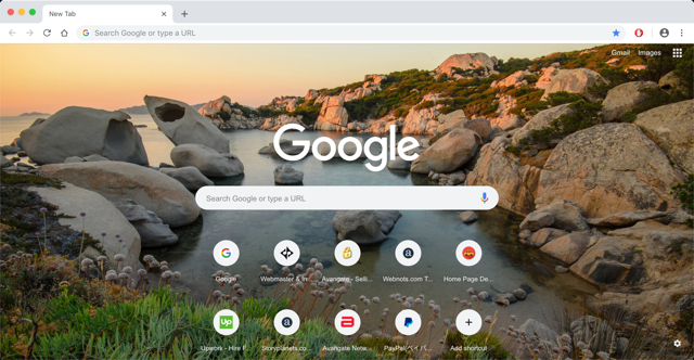 带背景图片的 Chrome