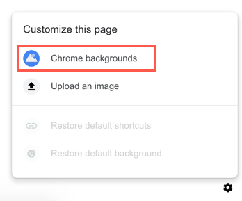 选择 Chrome 背景