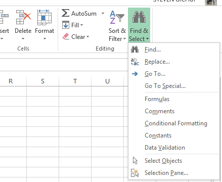 在 Excel 中查找和替换