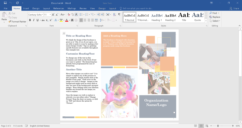 在 Word 中选择预定义的分栏模板