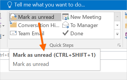 查看自定义快速步骤