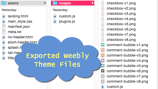 导出的 Weebly 主题文件