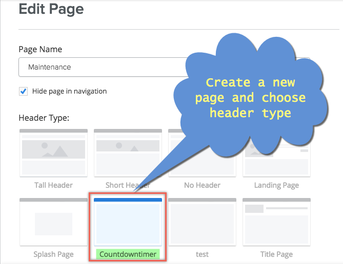 在 Weebly 中选择标题类型