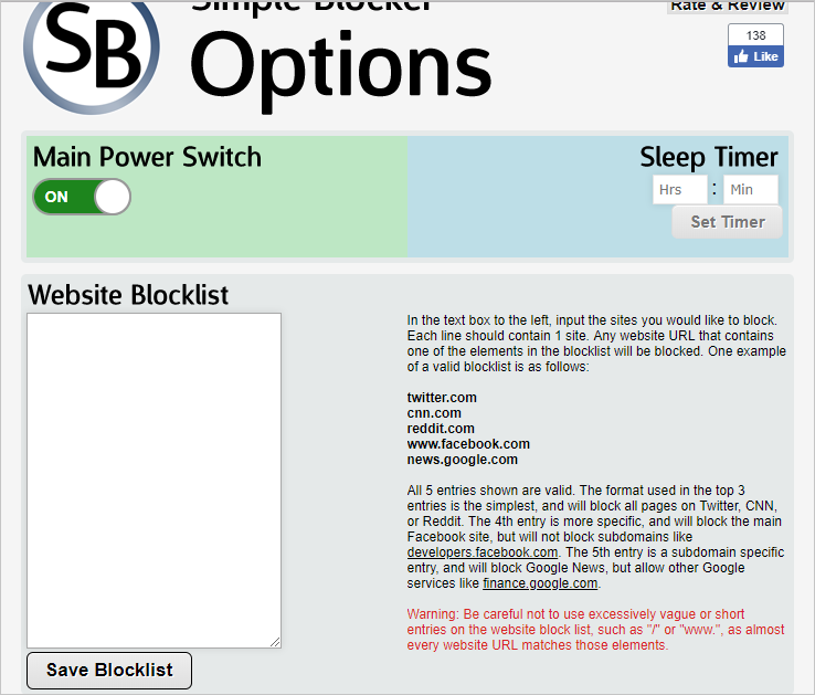 简单的拦截器选项