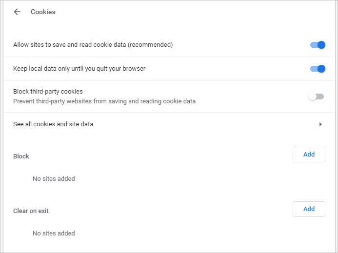 编辑 Cookie 设置