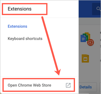 打开 Chrome 网上应用店