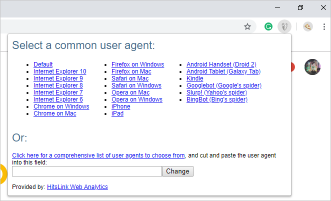 用户代理切换器