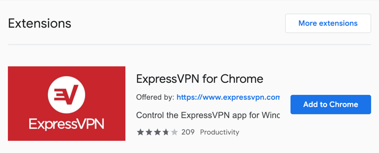 适用于 Chrome 的 ExpressVPN 扩展程序