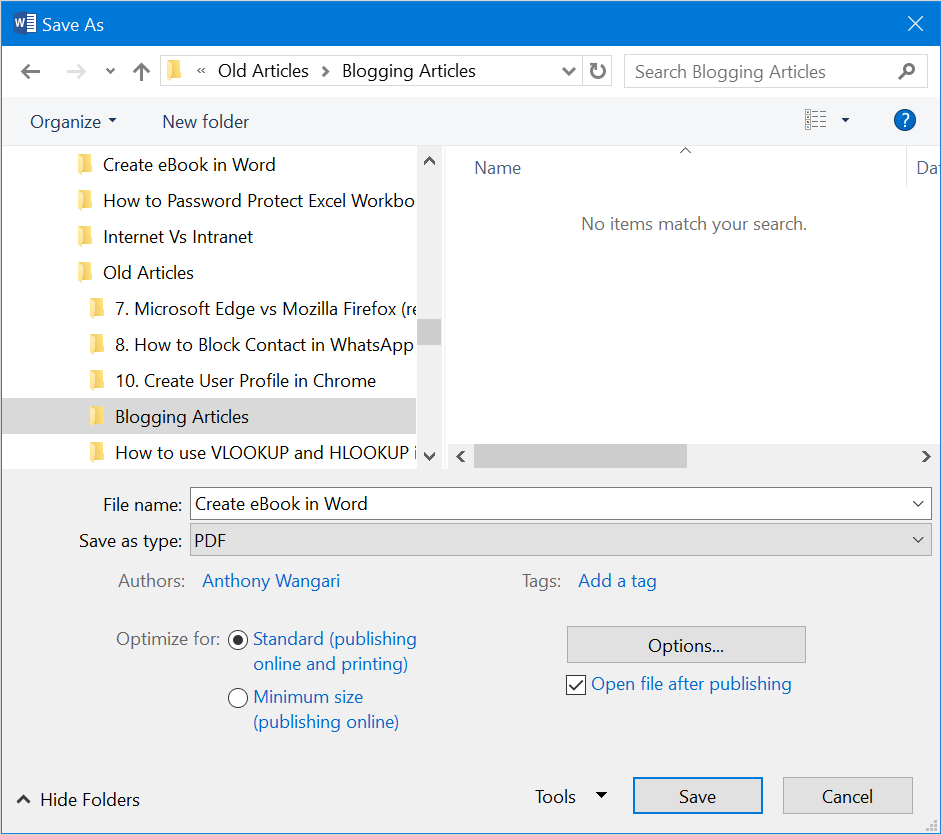 以 PDF 格式保存 Word 文档