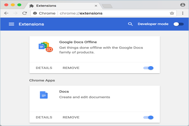 禁用 Chrome 扩展程序