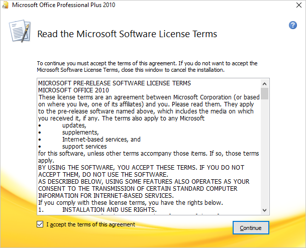 接受条款和条件