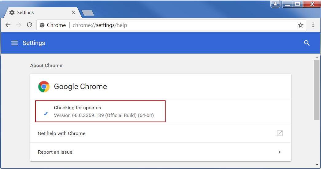 使用帮助命令检查 Chrome 版本