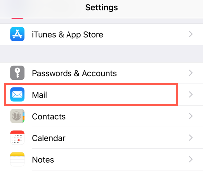 iPhone 邮件应用程序设置
