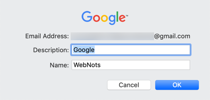 更改电子邮件帐户名称