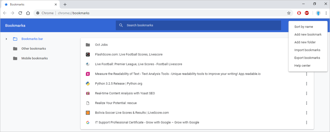 将书签导出为 HTML